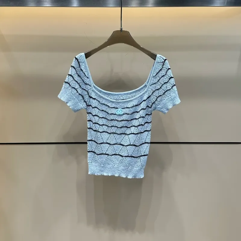 『 フリーサイズ 』大人気 超人気商品 合わせやすい 快適 ファッション ボーダー柄 ショールカラー Tシャツ