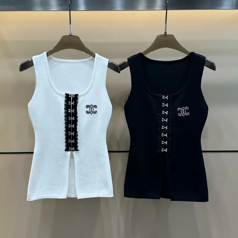 『 フリーサイズ 』おすすめ 質感のいい モード Uネック スリット ニット生地 Tシャツ