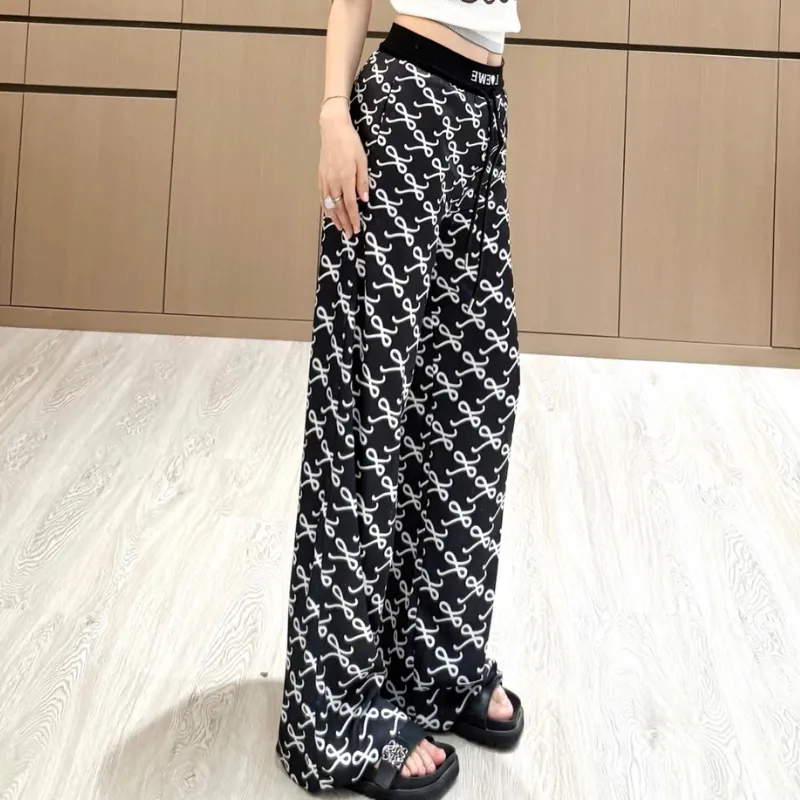 『S-L』激売れ中 手触り良く 高級感 プリント ロング カジュアル パンツ