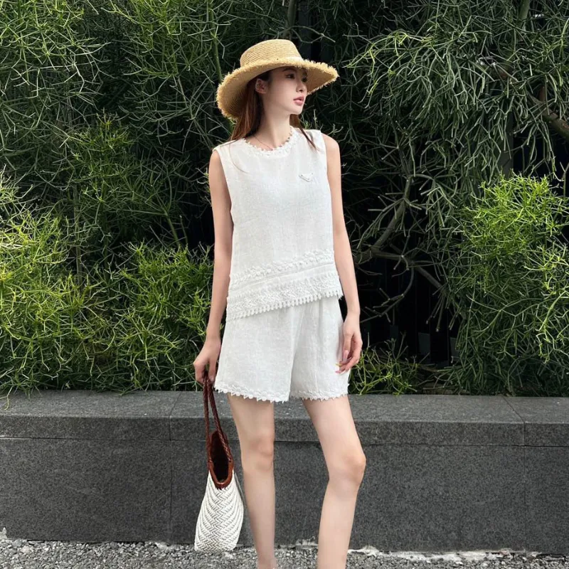 『S-L』大注目 おすすめ 美人度アップ ファッション エレガント ノースリーブ セットアップ