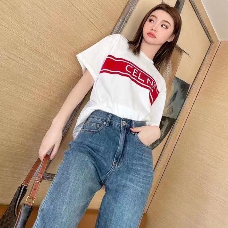 『 S-M』配色 クルーネック トレンド 肌触りなめらか 半袖  Tシャツ