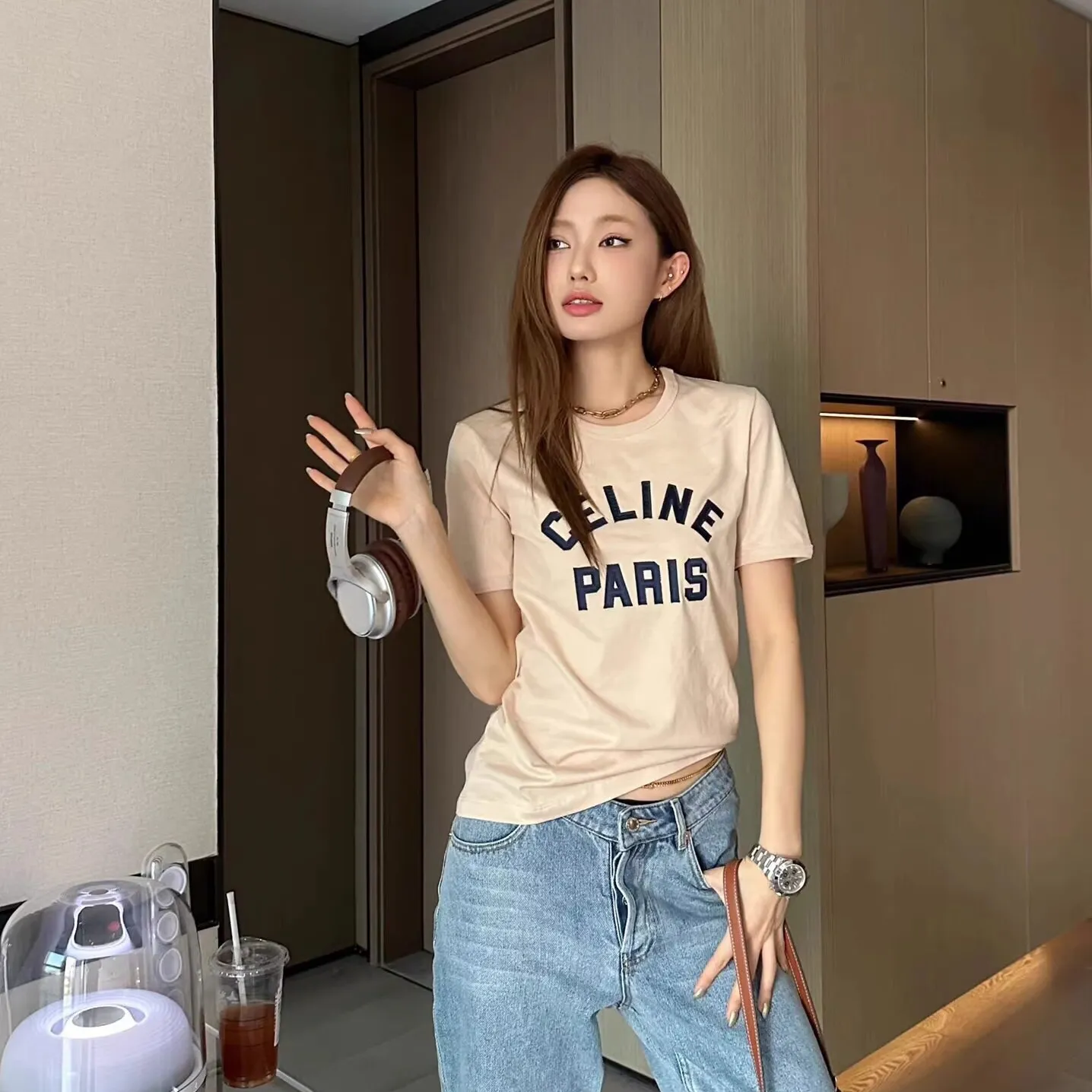 『S-L』シンプル モード感のある 着せやすい カジュアル 半袖  Tシャツ