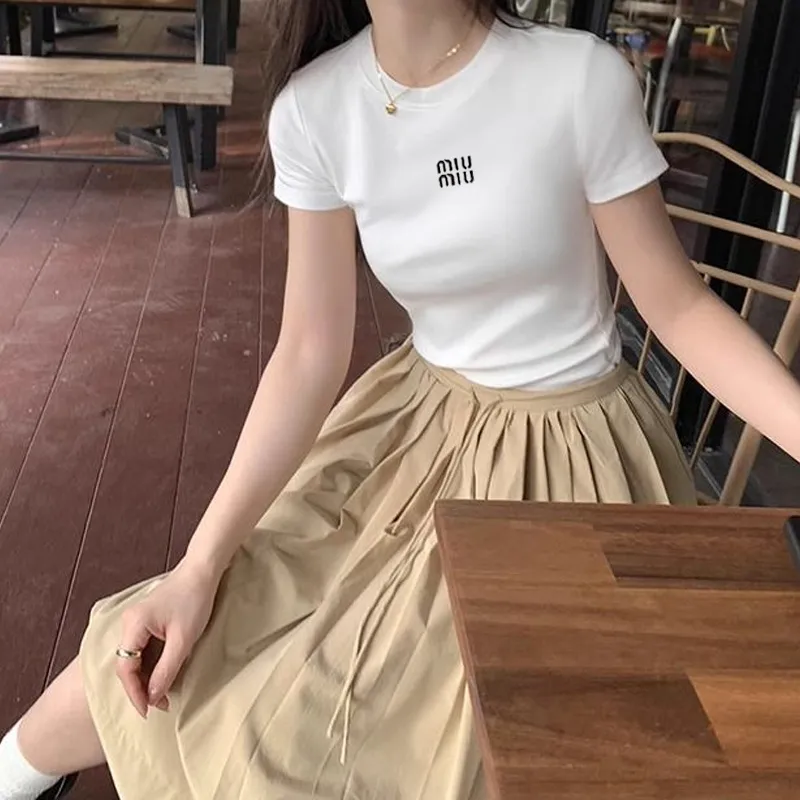 『M-XL』今季も大流行 着心地良い キレカジ 刺繍 ラウンドネック Ｔシャツ