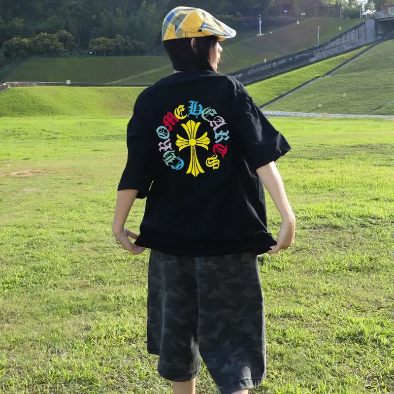 『S-4XL』大活躍 おすすめ 合わせやすい ストリート プリント プルオーバー Tシャツ