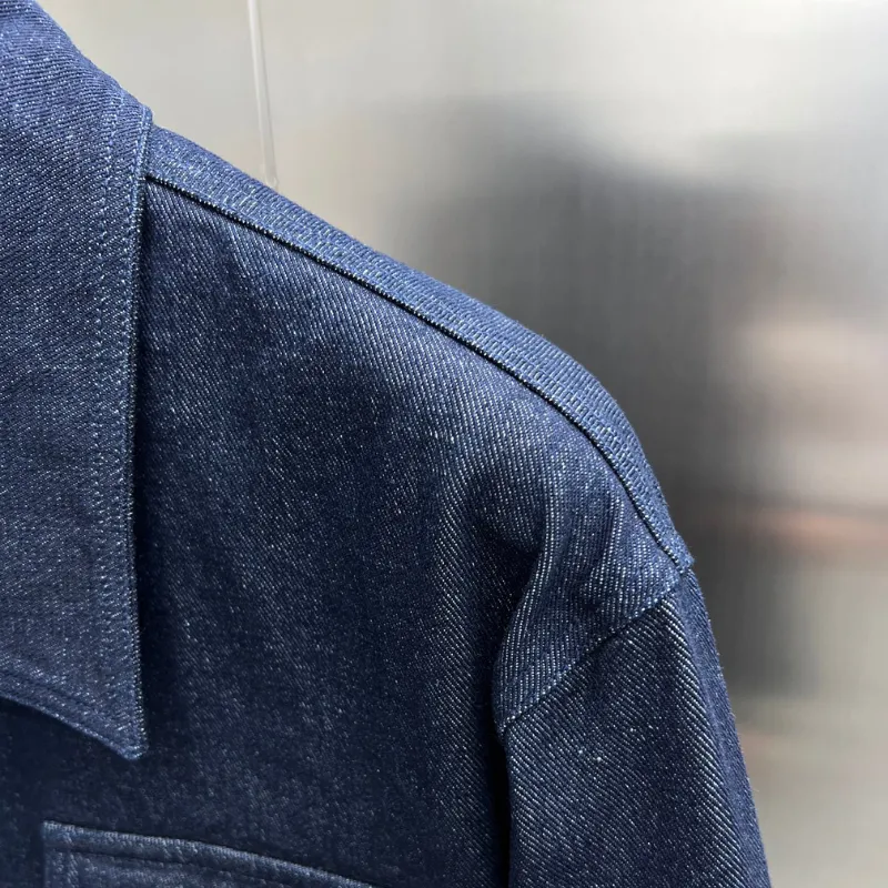 『M-3XL』人気爆発中 着回し最強 トレンド ボタン デニム 折り襟 アウター