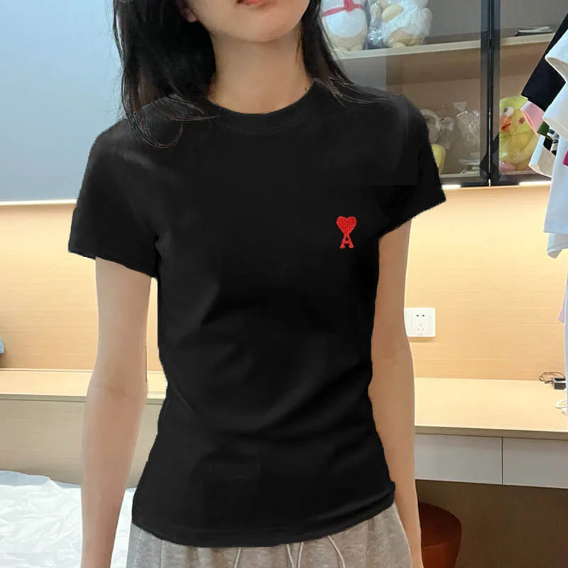 『M-XL』超人気商品 トレンド エレガント 着回し力抜群 快適 通気性  シンプル 刺繍 正肩 Tシャツ
