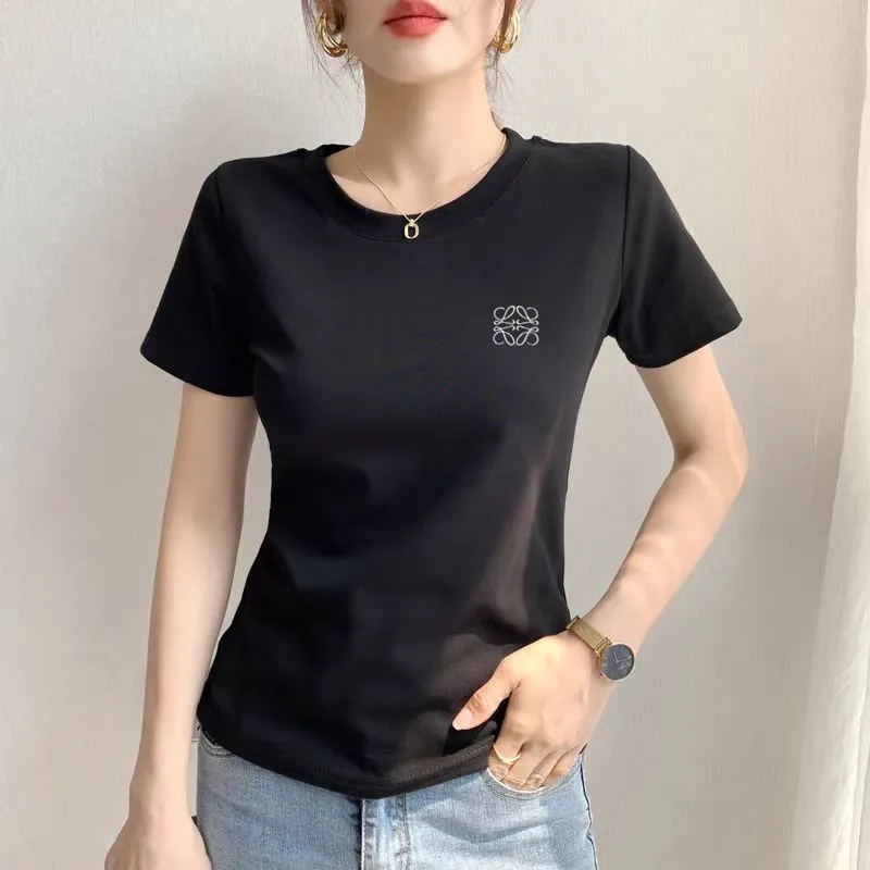 『M-XL』大注目トレンド  上質な雰囲気 着痩せ効果 通気性 刺繍 正肩Tシャツ
