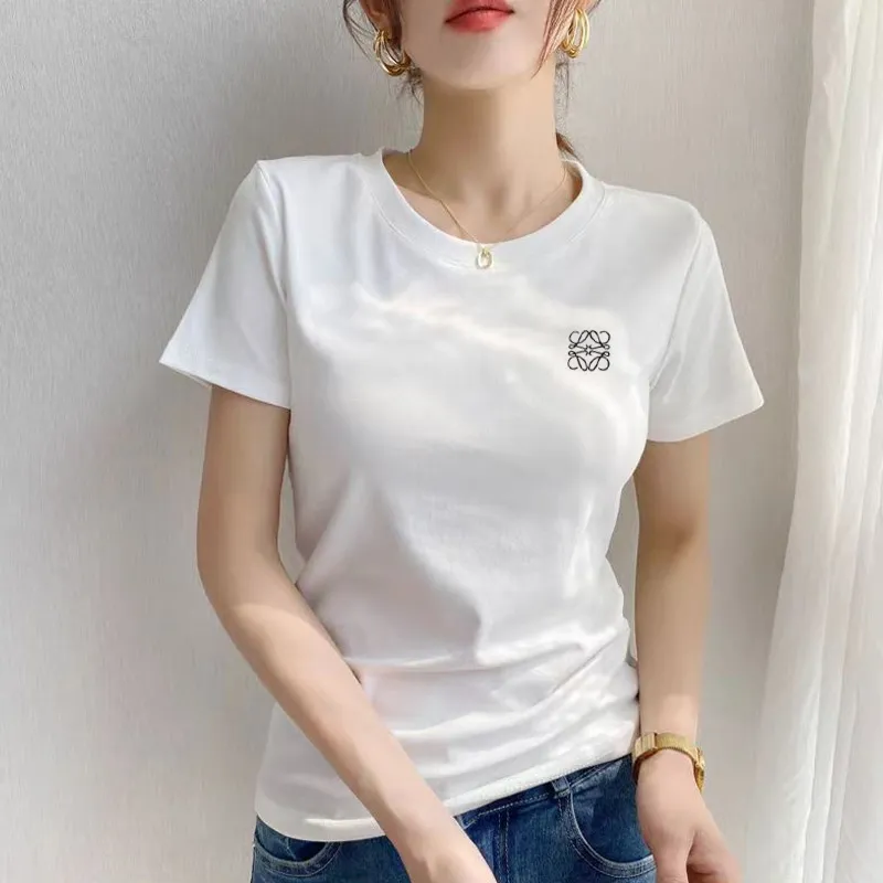『M-XL』大注目トレンド  上質な雰囲気 着痩せ効果 通気性 刺繍 正肩Tシャツ