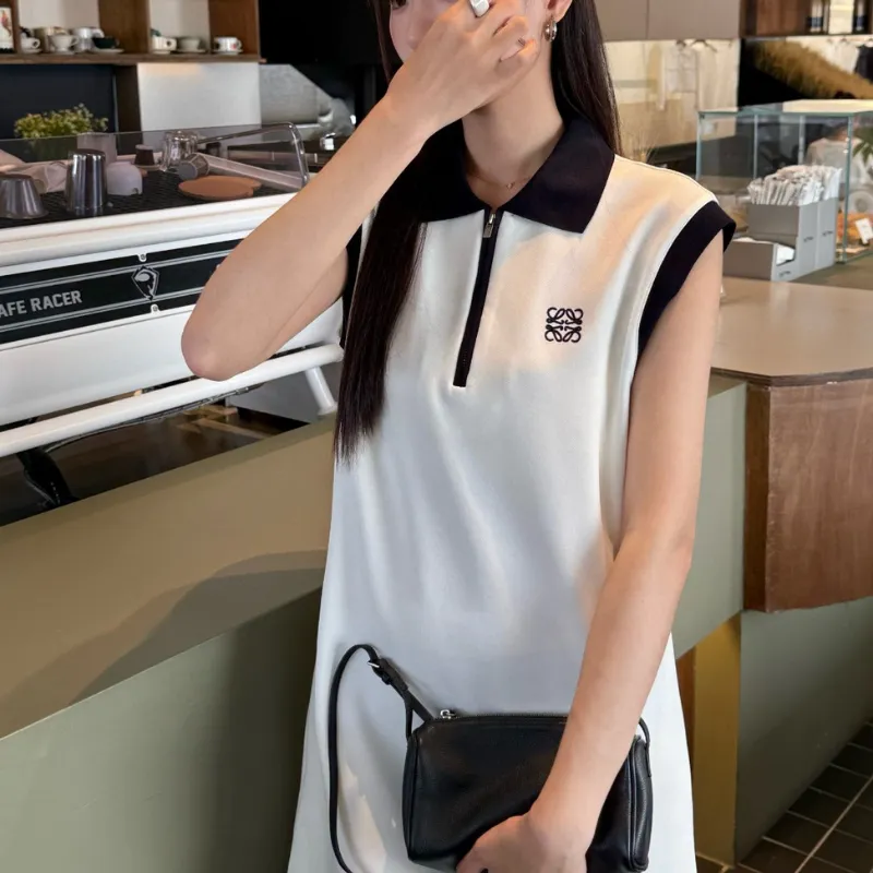 『 S-L』激売れ中 絶対欲しい 美人度アップ トレンド おしゃれ ノースリーブ 折り襟 ワンピース