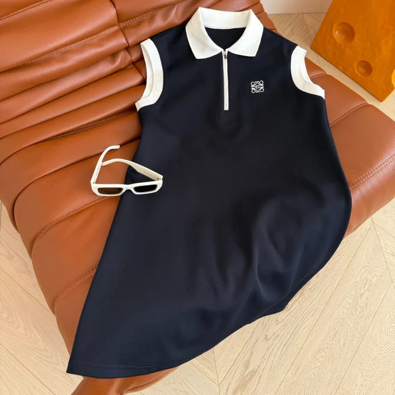 『 S-L』激売れ中 絶対欲しい 美人度アップ トレンド おしゃれ ノースリーブ 折り襟 ワンピース
