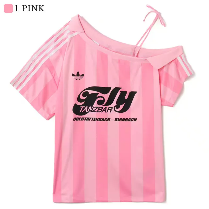 『S-L』超人気商品 目立つ 合わせやすい トレンド クール ワンショルダー Ｔシャツ