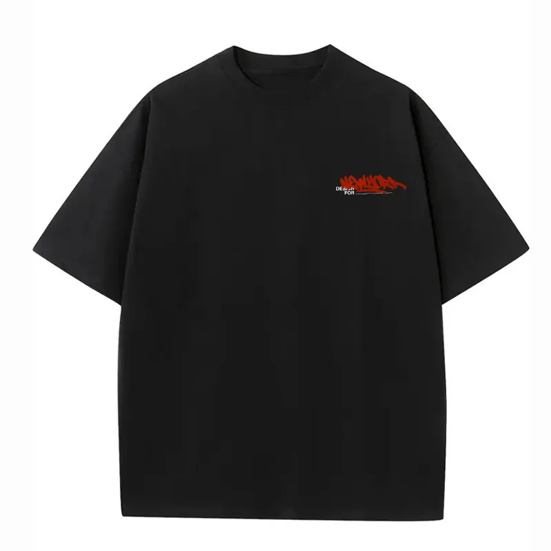 『S-4XL』今季マストバイ オーバーサイズド コットン Tシャツ Graffiti ブラック Tシャツ